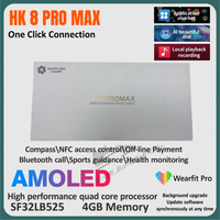 New 2025 Smartwatch HK 8 PRO MAX S AI ROBOT Cellular Network Sharing AMOLED NFC Compass GPS Smart watch iOS Android Compatible