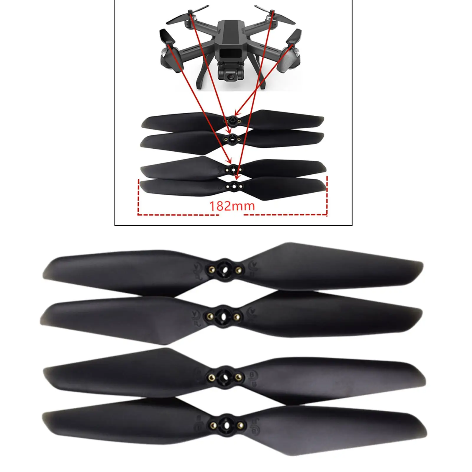 High Performance Plastic Propeller Props Quick Release for MJX D15 Bugs 20 Drone Accessories