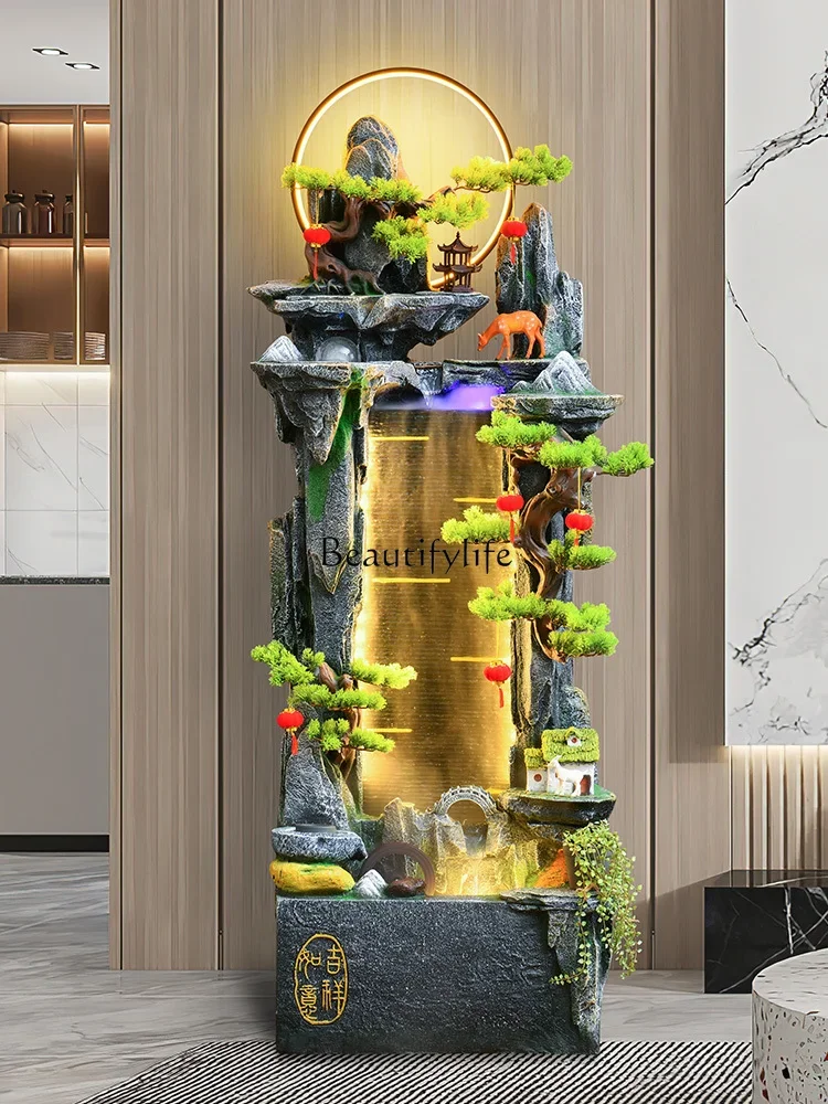 

FG40Living room decoration ornament rockery flowing water fountain landscaping view circulating water humidifier floor fish tank