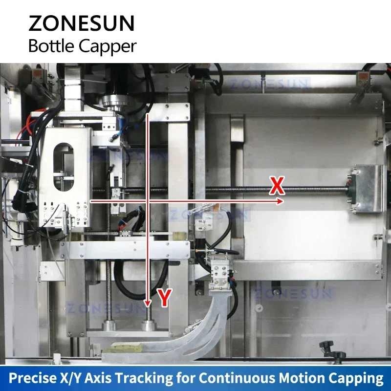 Zonesun Automatic Bottle Capping Machine Screw Capping Machine Servo Capper Continuous Motion Capping Machine ZS-XG23
