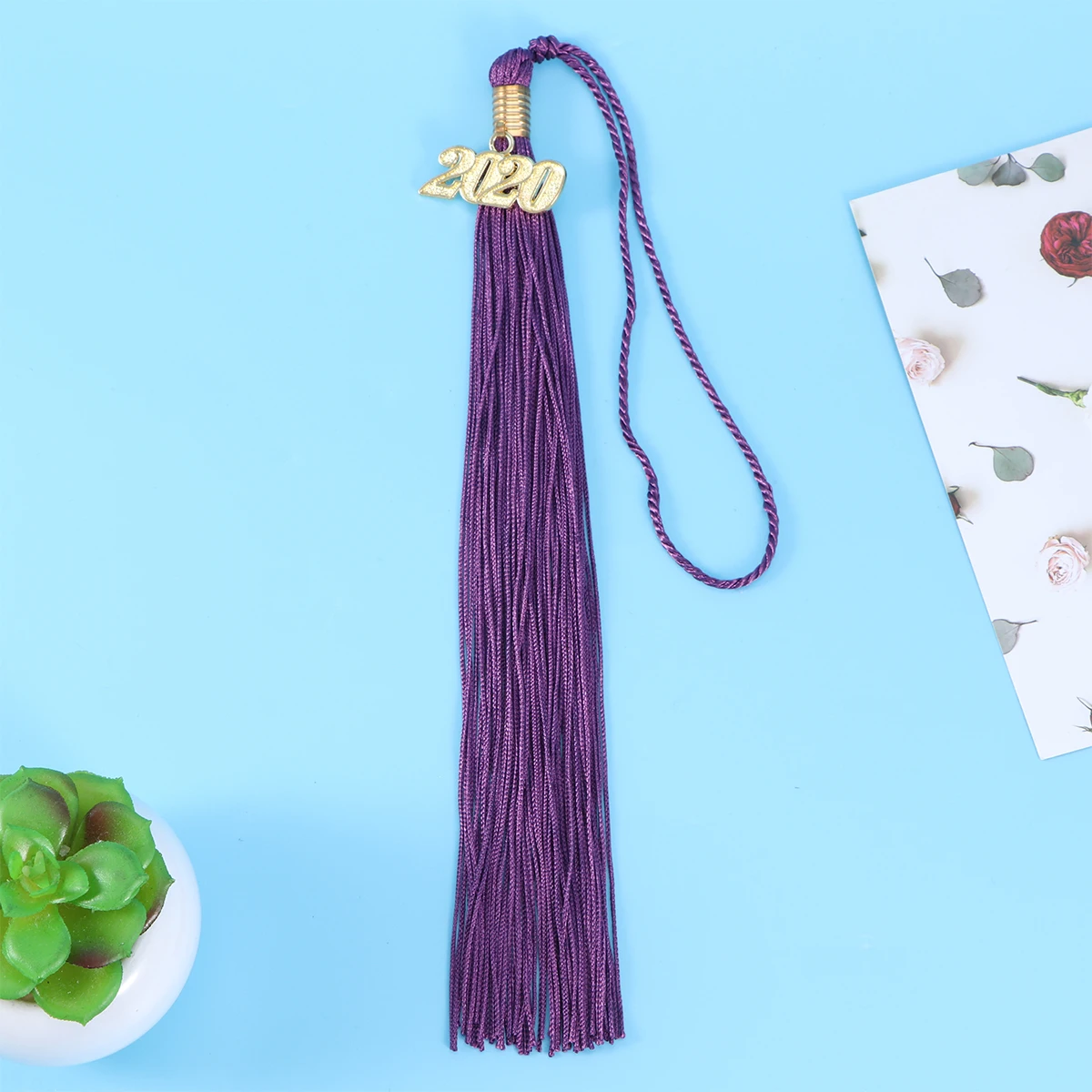 

Graduation Cap Tassels 40 Cm Purple Accessories Commemorate Decorations Polyester Durable Charm Design Year Metal Clasp Holder
