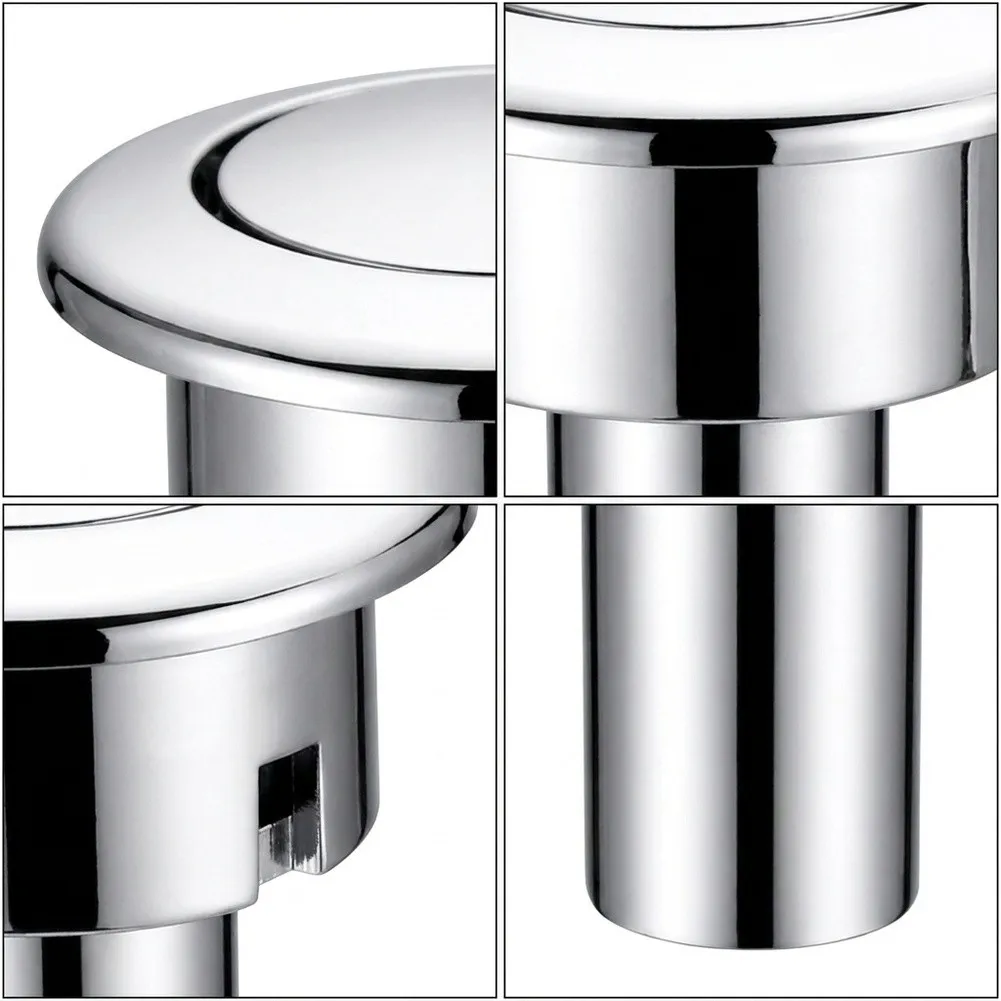 Replacement Push Button for Single-Flush Toilets with Smooth Operation and Direct Compatibility with Tank Holes