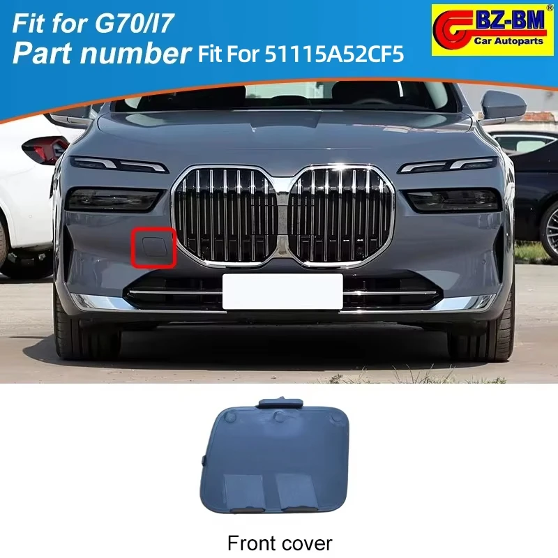 Car Front Trailer Cover Fit For G70/I7 2023 735li Front Trailer Cover Auto Bumpers Parts For 51115a52cf5 51125a3da95 51118081535