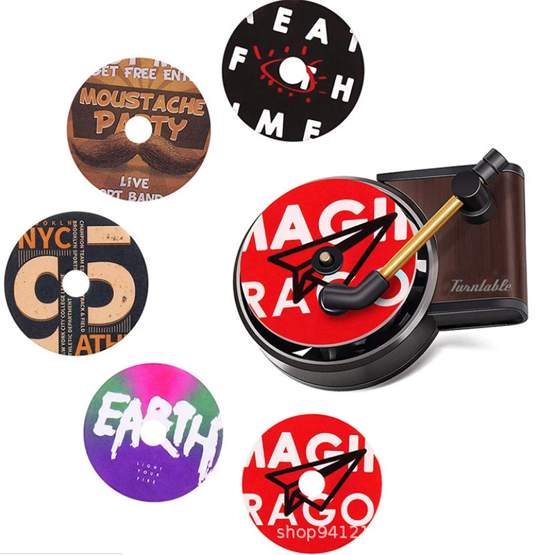 1PC Car Air Freshener Record Player Turntable Car Perfume Clip Vinyl Phonograph Air Vent Outlet Aromatherapy Clip Smell Diffuser