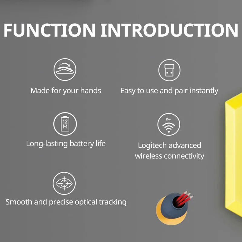 Logitech-ماوس محمول صغير m187p ، لاسلكي ، من أجل المكتب ، المنزل ، الكمبيوتر المحمول ، الكمبيوتر المكتبي ، الكمبيوتر
