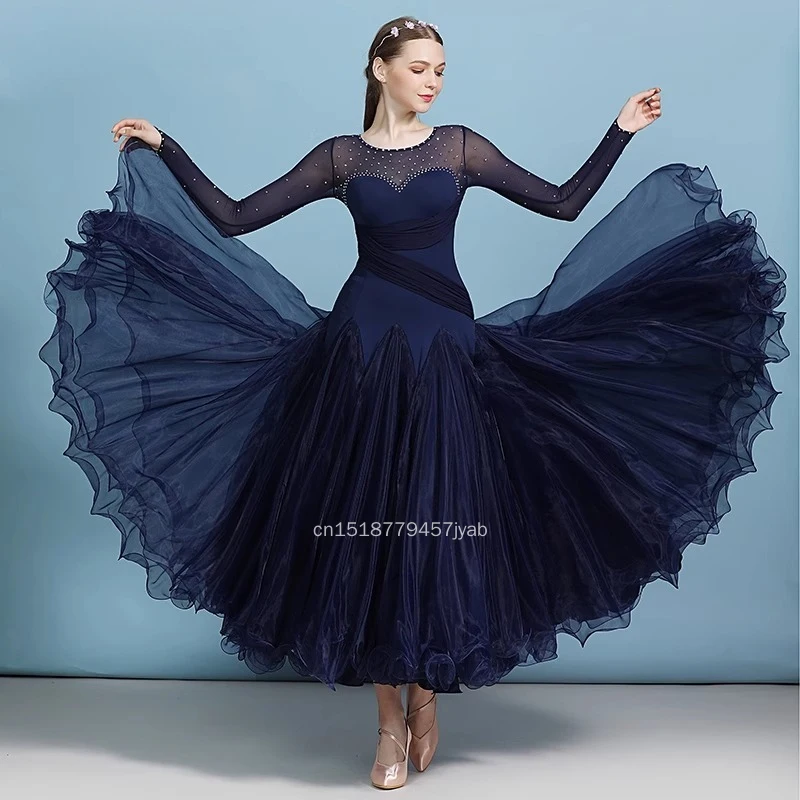 

Современное профессиональное платье для бальных танцев для взрослых женщин: вальс, танго, для выступлений и тренировок