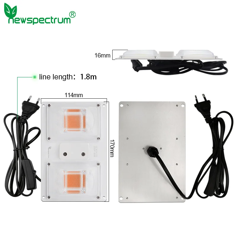 Luz LED de espectro completo para cultivo de plantas, luces con interruptor de Control, tablero de lente para reflector, semillas de flores, tienda