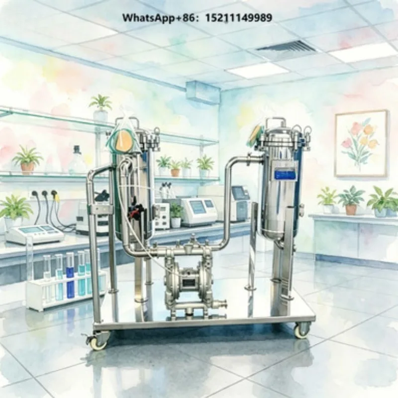 Heavy-duty Trolley Mounted Multi-bag Filter Made of 304/316 Stainless Steel for Industrial Chemical Liquid Purification