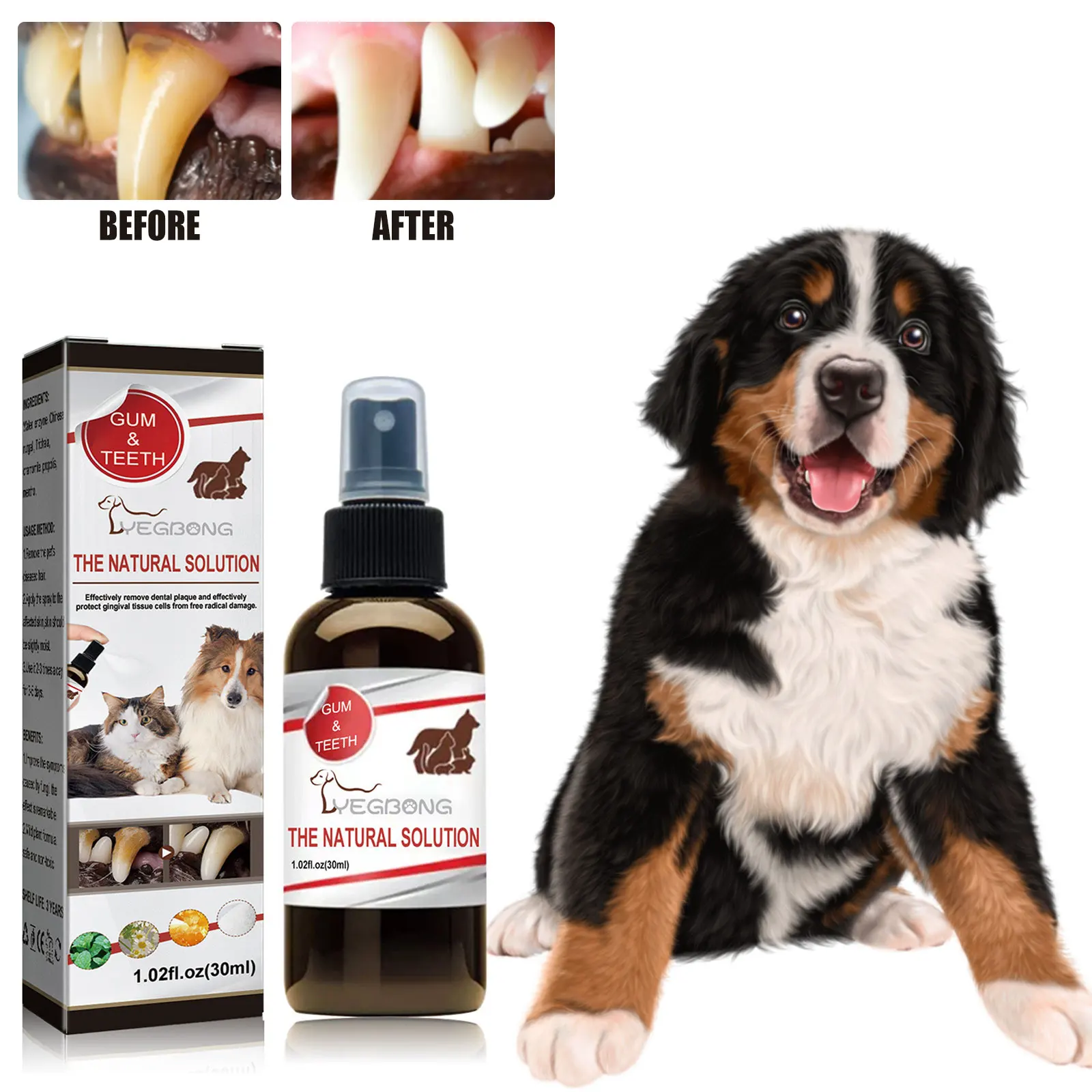 Pet Oral Care Spray Teeth Cleanse Tartar Removal Dental Care Deodorization Remove Bad Breath Freshener Dog Mouth Cleaning Liquid