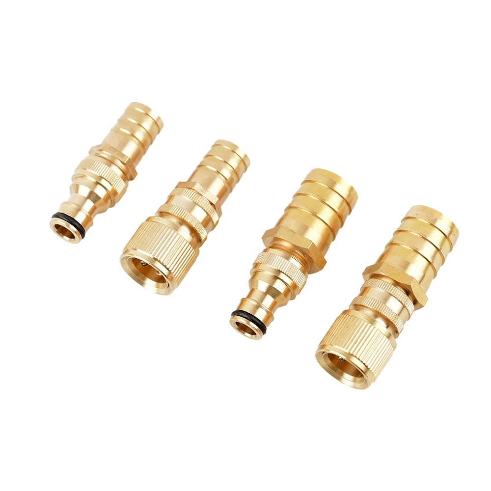 1PC Brass Hose Fitting ID:6mm-25mm Barb Tail To Qiuck Connector Adapter Garden Irrigation Pipe Connection Tools