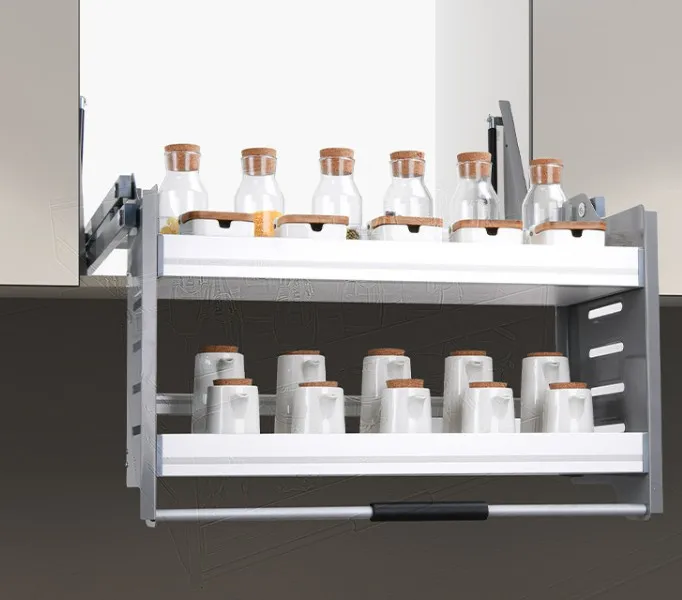 تخزين المطبخ وتنظيم أرفف قابلة للسحب للأسفل، سلة رفع للمصعد، خزانة المطبخ، نظام رفع الخزانة #1