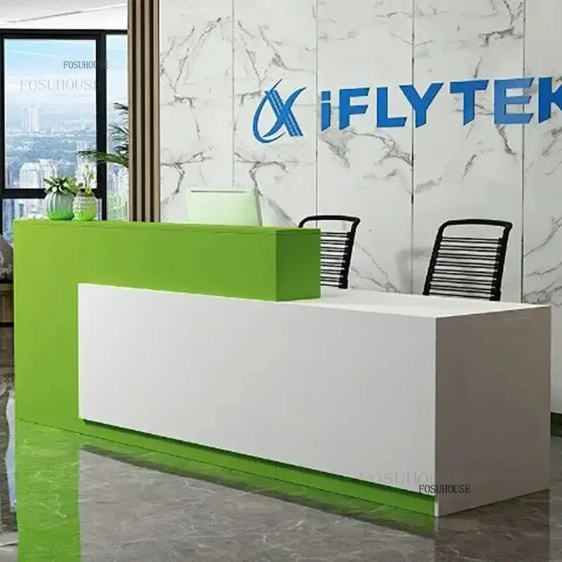 مكتب الاستقبال الحديث، ماكينة تسجيل المدفوعات النقدية البسيطة لصالونات التجميل وردهة الفندق، طاولة استشارات أثاث المكاتب الإبداعية