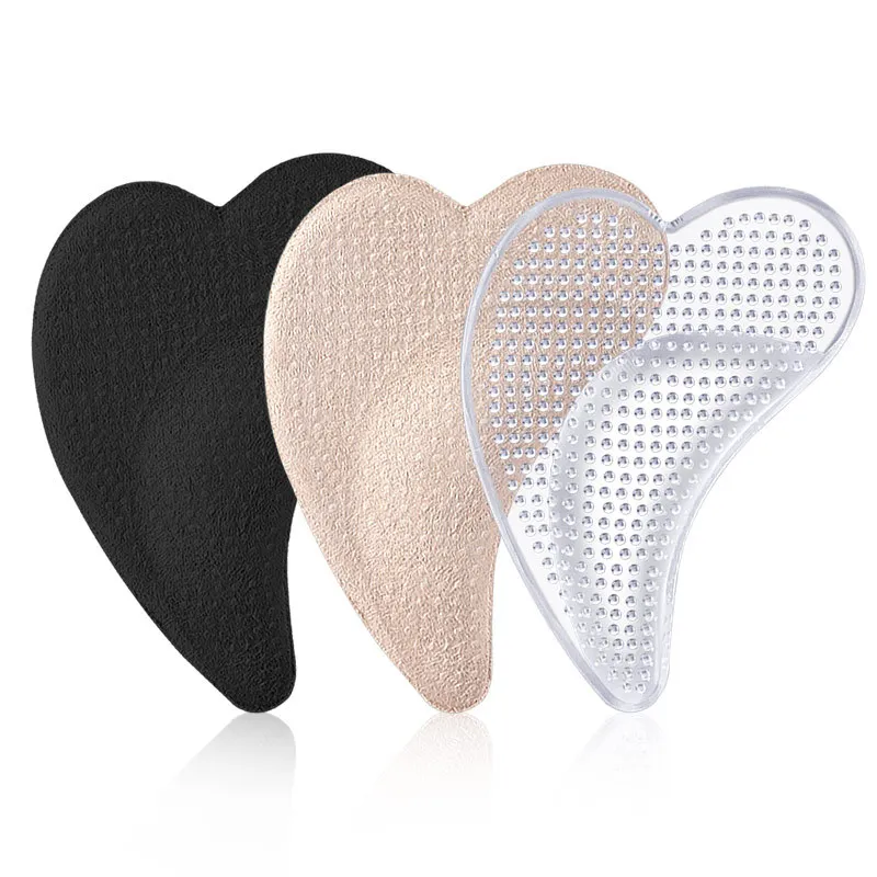 Silicone talons hauts sandales avant-pied GEL en forme de coeur soutien de la voûte plantaire plate haute voûte plantaire coussinet soins des pieds demi-semelles pour femmes