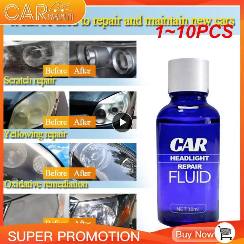 

1~10PCS Car Headlight Restoration Kit Headlamp Scratch Remover Repair Refurbish Long Lasting UV Protection Car Polish Liquid