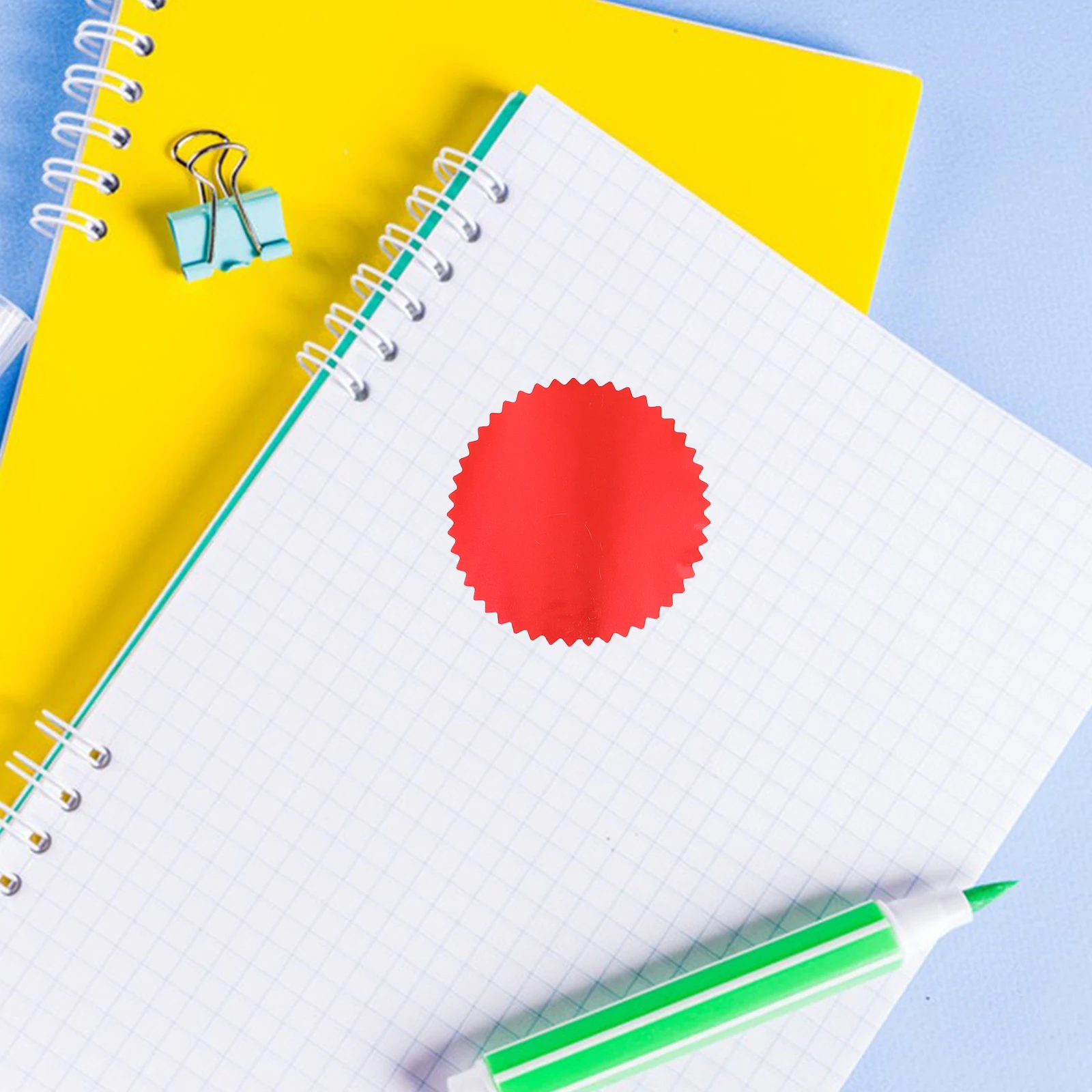 

250Pcs Steel Stamp Labels Red Metallic Embossed Seals with Serrated Edge for Diploma Certificate Graduation Wedding Invitation