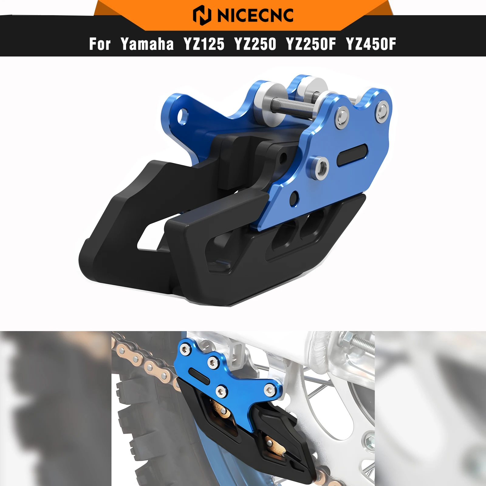 NICECNC Chain Guide YZ250F YZ450F WR250F WR450F 2007-2022 YZ125 YZ250 2008-2022 YZ125X YZ250X YZ250FX YZ450FX 2017-2022 2021