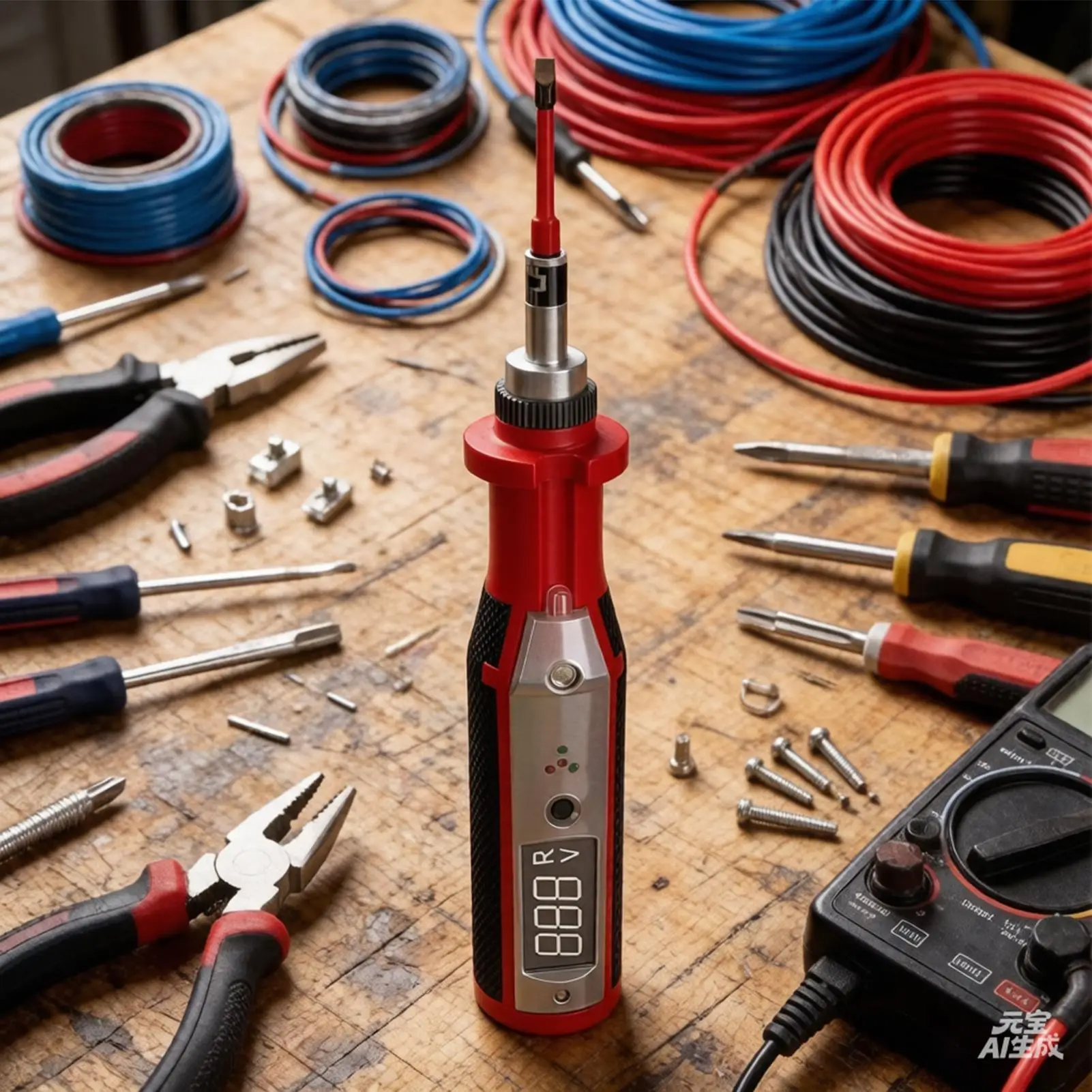 Voltage Detector Pen Electrical Detector Screwdriver With LCD Lighting Precision Circuit Tester For Office Home Garage Workshop