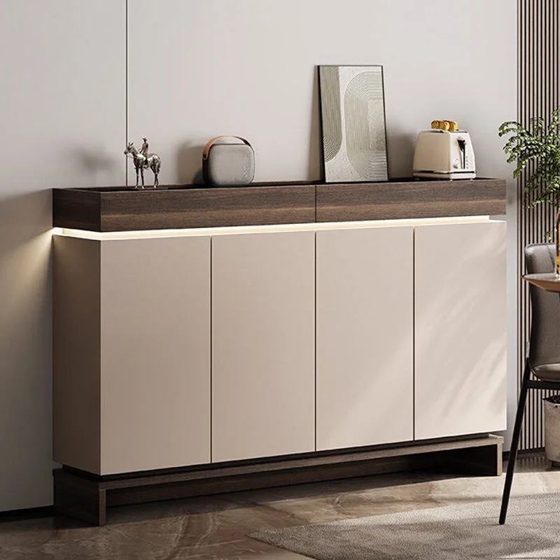 

Italian side cabinet light luxury high sense multi-layer storage tea cabinet living room kitchen storage locker integrated again