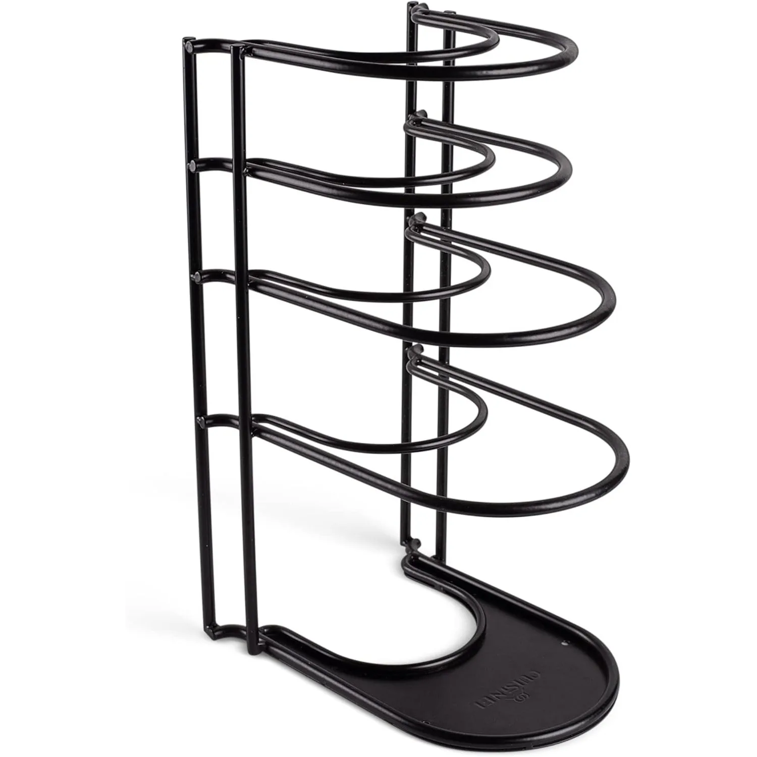 

Pot and pan storage rack -60 to 100-LBS capacity super heavy -8mm thick - matte black 15.9 inches -5 layers high