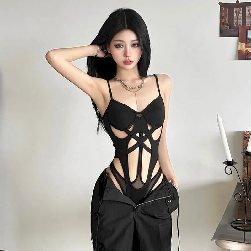 

Female Jumpsuits Solid Bodycon Sporty Bodysuits V-neck Sexy T-shirts American Style Sleeveless Tight Clothes for Women Rompers