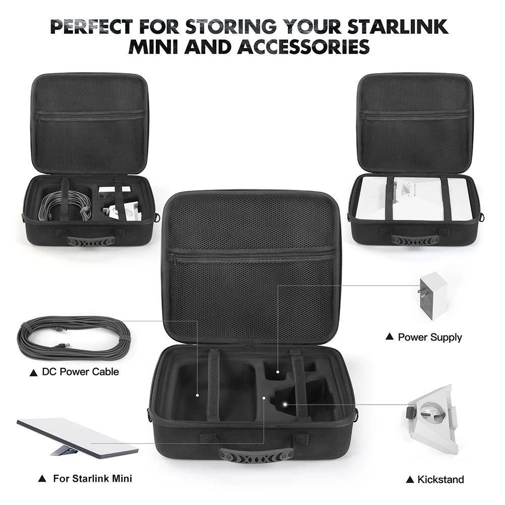 For Starlink Mini Anti-Scratch Storage Box with Dual Carry Options Portable Travel Carry Bag Wear Resist StarL Mini Accessories