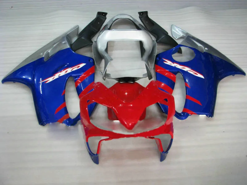 H-Blue red silver Injection molding fairings kit for Honda 2001 2002 2003 CBR 600 F4i 01 02 03 cbr 600 f4i Minolta fairing body