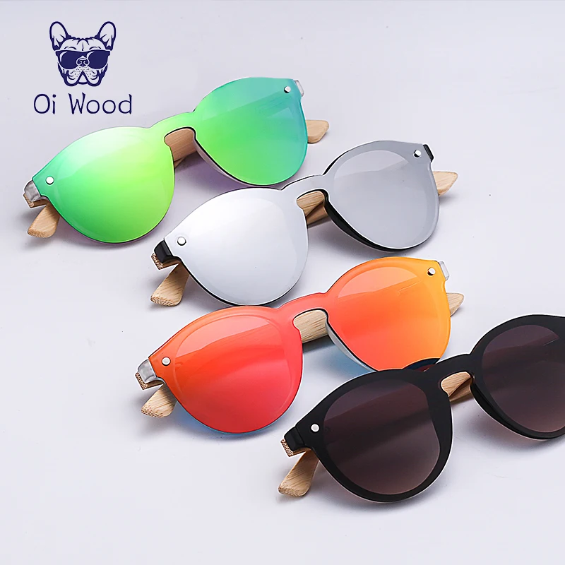 Oi Wood Polarized Bamboo Sunglasses Multi Color Uv Sun Glasses Driving Wind Lenses Trend Ladies Outdoor Personality Sunglasses