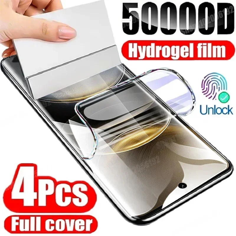 4PCS Hydrogel Film for VIVO X100 Ultra X90 X80 X70 X60 X50 Pro Plus Full Cover Screen Protector for VIVO V23 V21 V20 Soft Film