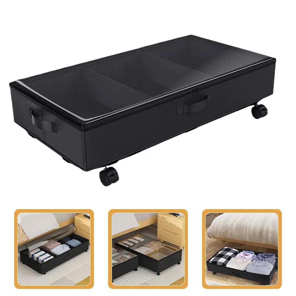 

Storage Drawers Wheel Design Under Bed Container Quilt Clothing Organizer Bag Bin Abs Quilts Case Clothes Bags for