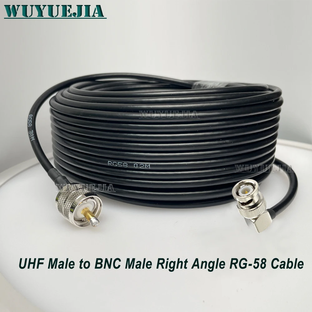 

10CM~30M RG58 Cable PL259 SO239 UHF Female Jack to Q9 BNC Male Right Angle Connector 50ohm WiFi Antenna Extension RF Coax Cable