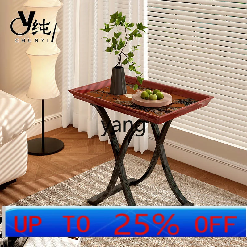 

LHH solid wood edge few small tea table living room sofa floor rack coffee table