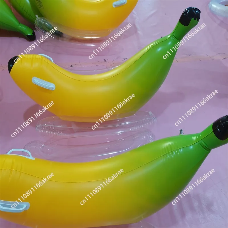 for Inflatable banana floating row PVC mount Banana boat floating bed Water inflatable toy Banana mount floating row