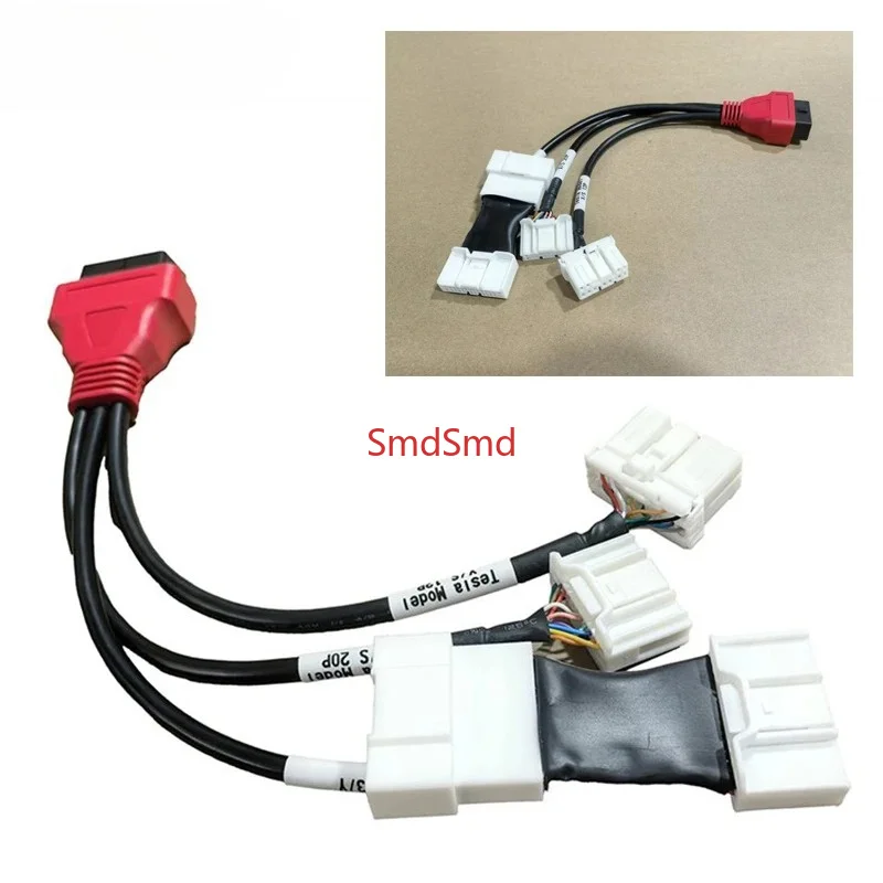 CAN Bus Diagnostic Cable For Tesla 1-to-3 Splitter Model 3 YX S Diagnostic Test Connector For Autel Launch Xtool EV Scan Tool