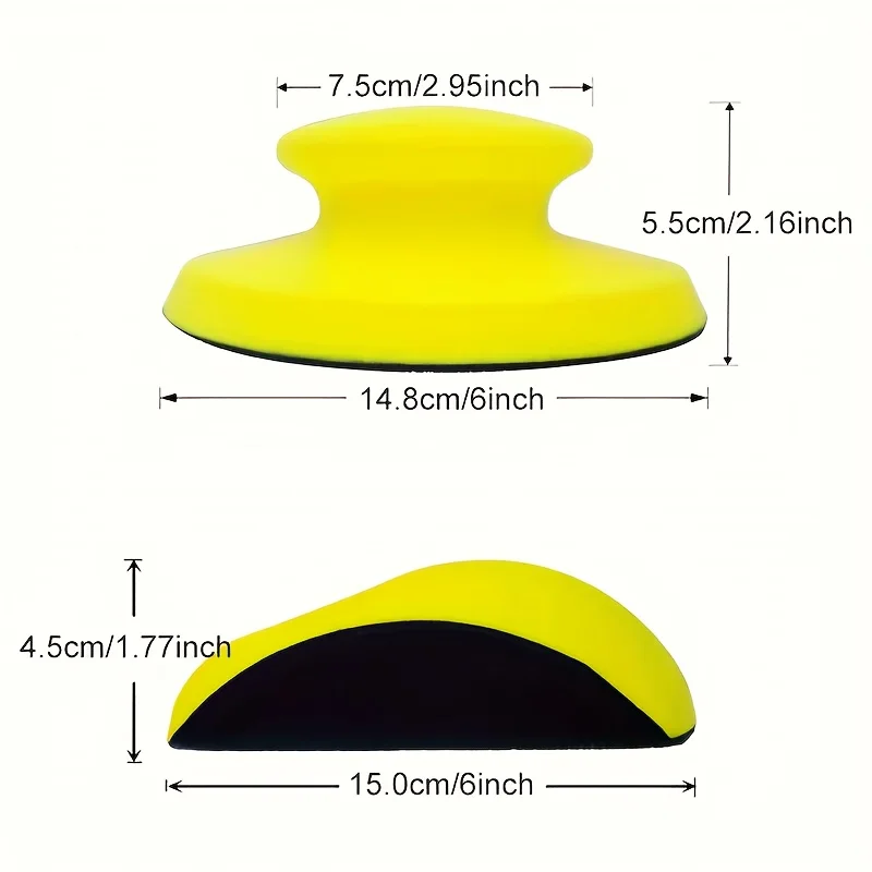 6-Inch Round/Mouse Hand Sand Block, Interchangeable Sandpaper, Suitable for Polishing and Wooden Furniture Maintenance