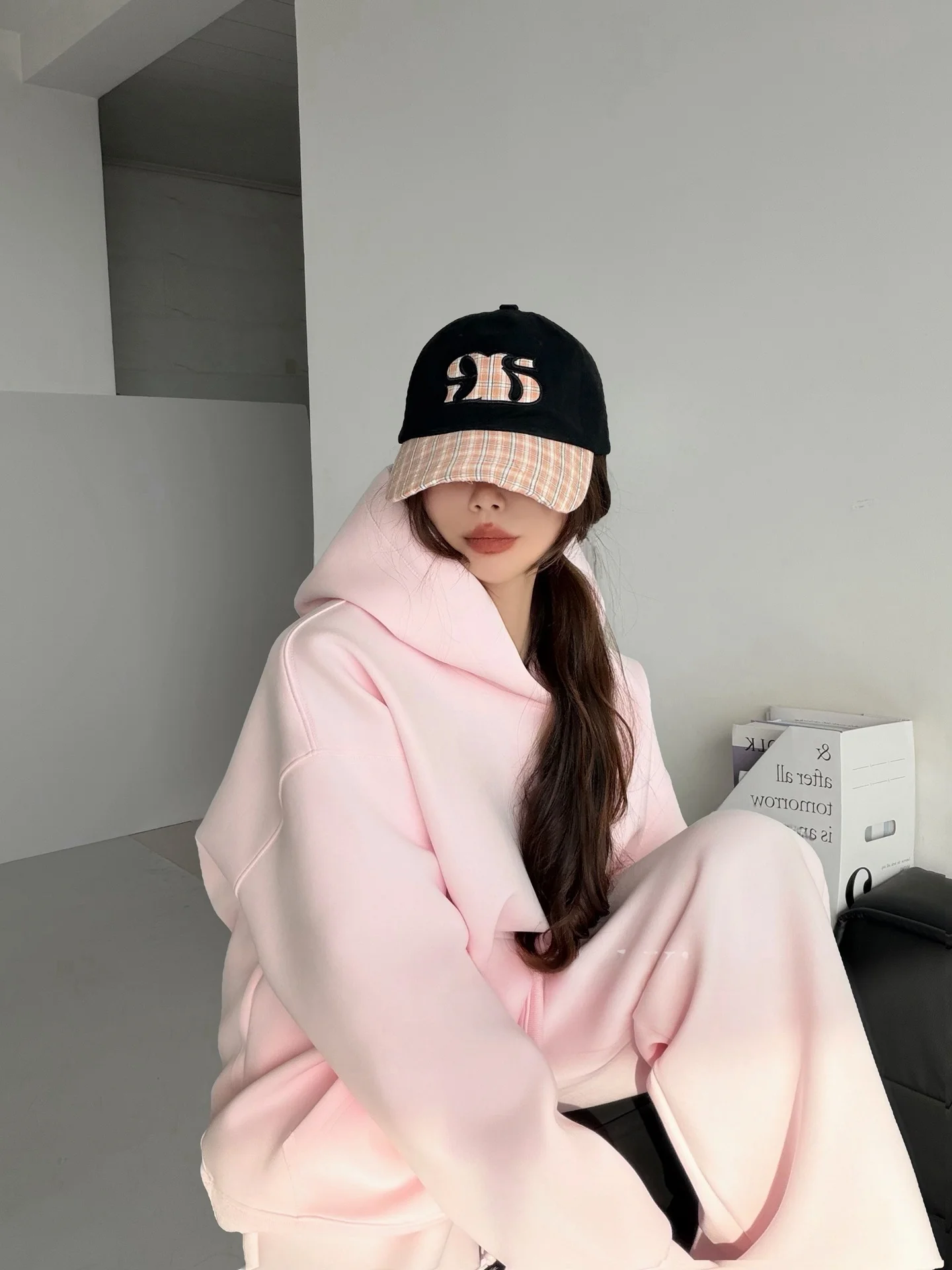 Moletom feminino solto cor roxa confortável longo sve tripulação ne moletom commute sle casual faion plus size top