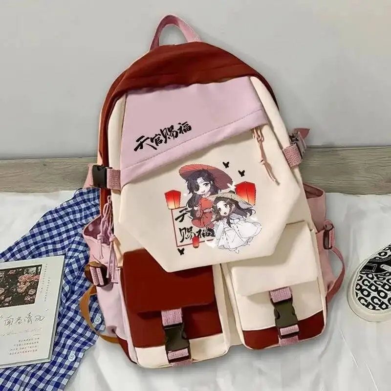 アニメゲーム天国役員祝福学生ティーンスクールバッグ大容量 Mochilas バックパックギフト用