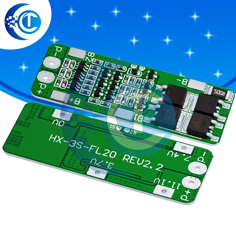 3S 15A BMS Protection Board 12.6V 18650 Li-ion Battery PCB Module Electric Drill Motor Power Board