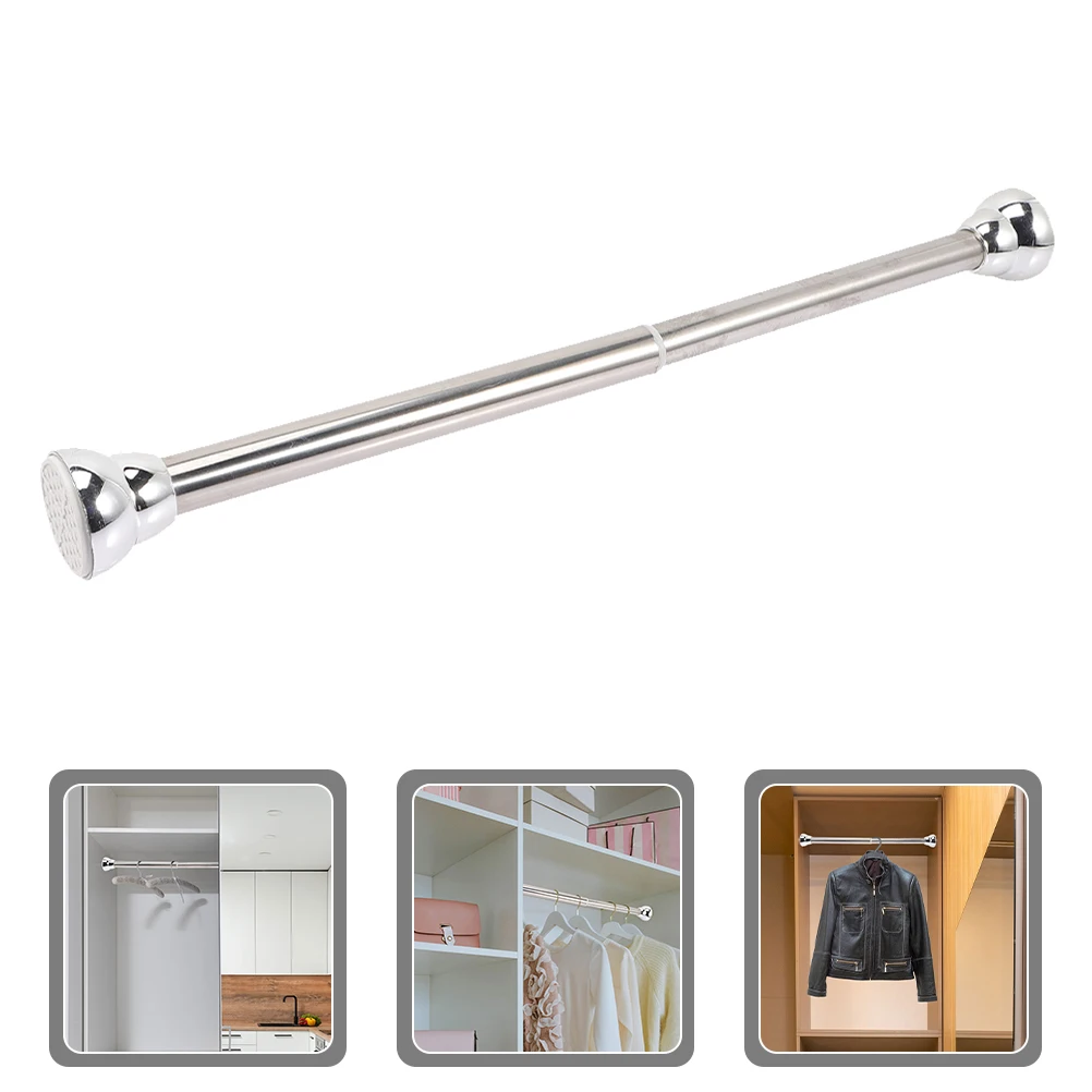 

Stainless Steel Extendable Shower Curtain Rod Heavy Duty Tension Pole For Bathroom Bedroom Balcony Decor Home Supplies