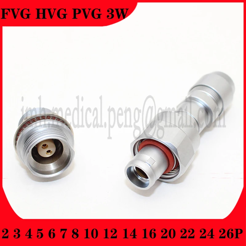 

FVG HVG PVG 3W 2 3 4 5 6 7 8 10 12 14 16 P High Pressure Deep Sea Underwater 300 Meters Watertight IP68 Aviation Metal Connector