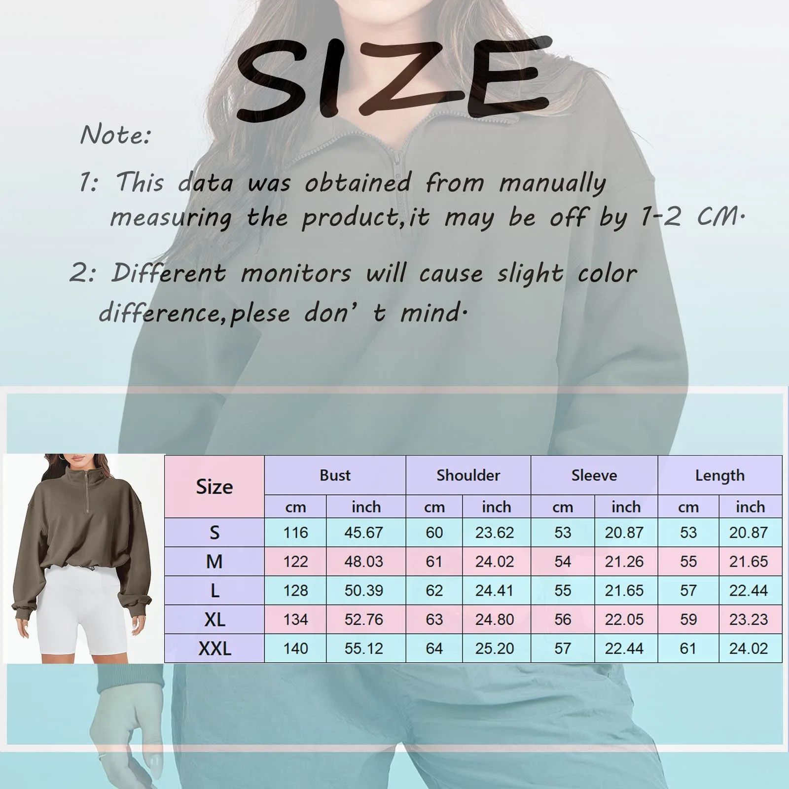 Half Zip Women Loose Plus Hoodie Stand Collar Casual Sweatshirts Long Sleeve Hip Hop Loose Fit Thumb Hole Autumn Jacket Coats