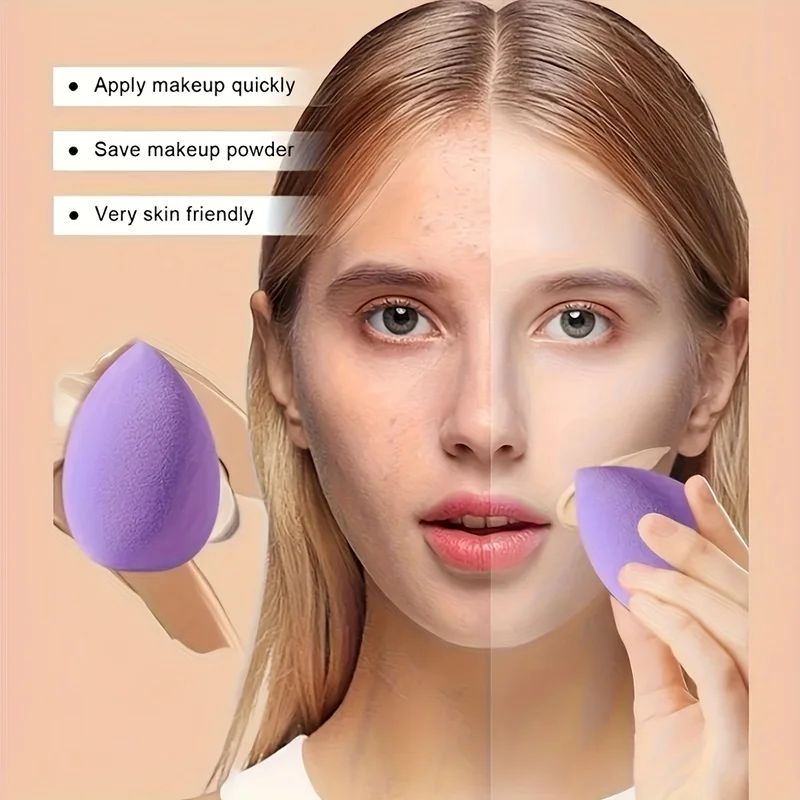30pcs/set Random Multi-Color Makeup Sponge Beauty Blender, Powder-Free Dry & Wet Dual-Use Makeup Sponge - Ultra-Soft Beauty