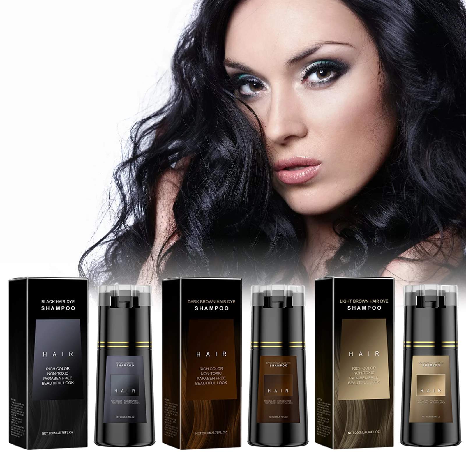 

Eelhoe 200ml Hair Color Shampoo Plant-Based Safe Formula Multi-Tone DIY Gentle Application Vibrant Results Hair Care System