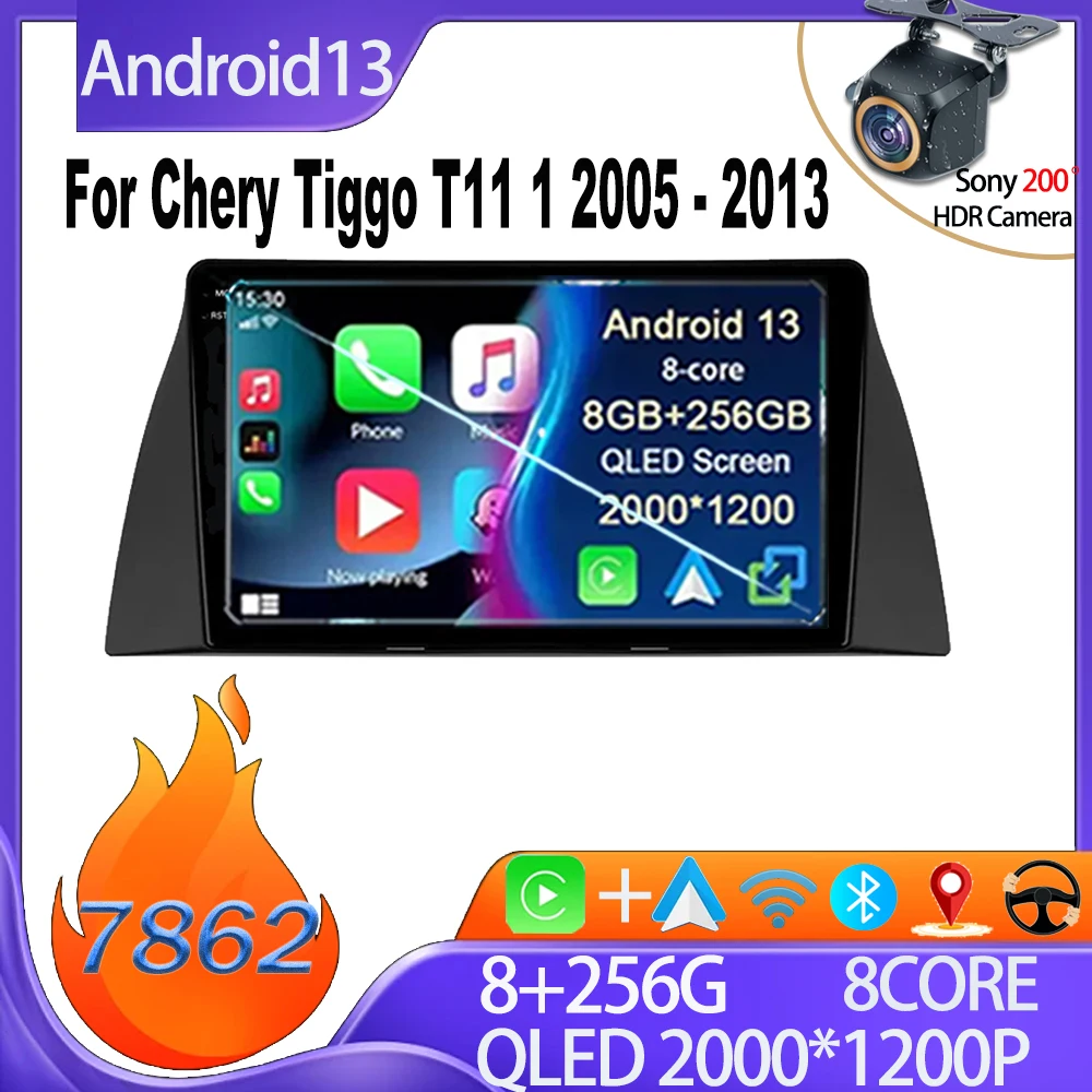 

Android 13 Radio For Chery Tiggo T11 1 2005 - 2013 Wireless Android Auto Car Multimedia Player 8 Core Carplay Bluetooth No 2din