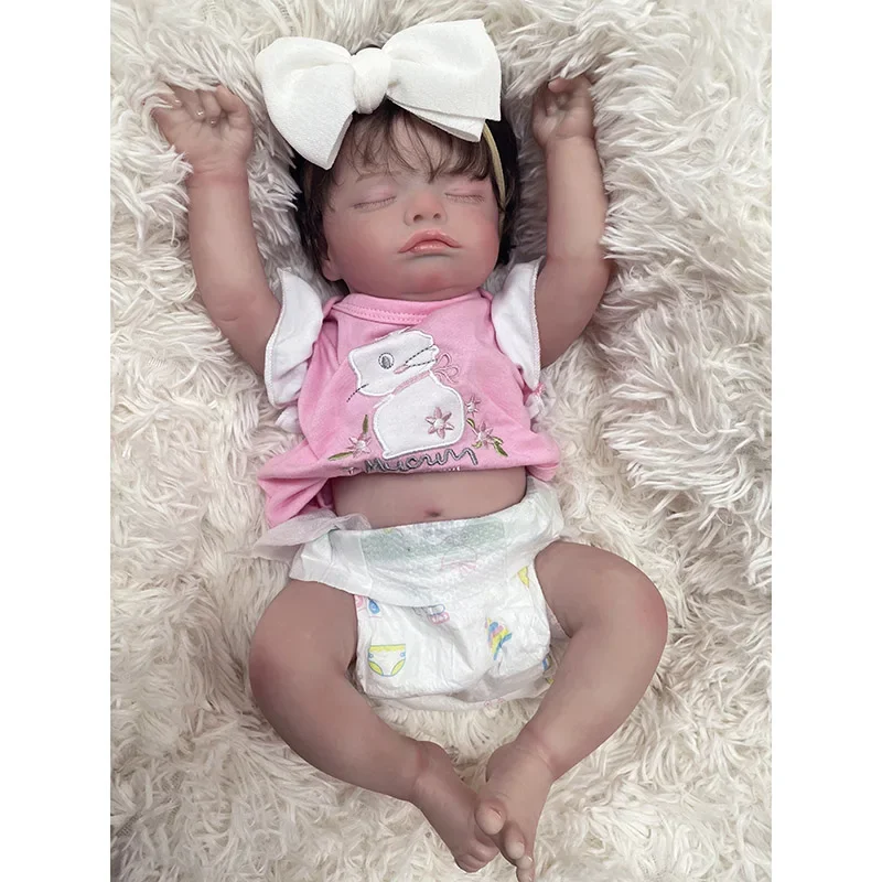 45CM Reborn Dolls Rosalie Newborn Size Reborn Baby Doll Hand Detailed Painted 3D Skin with Visible Veins Muñeca Bebe Reborn Girls