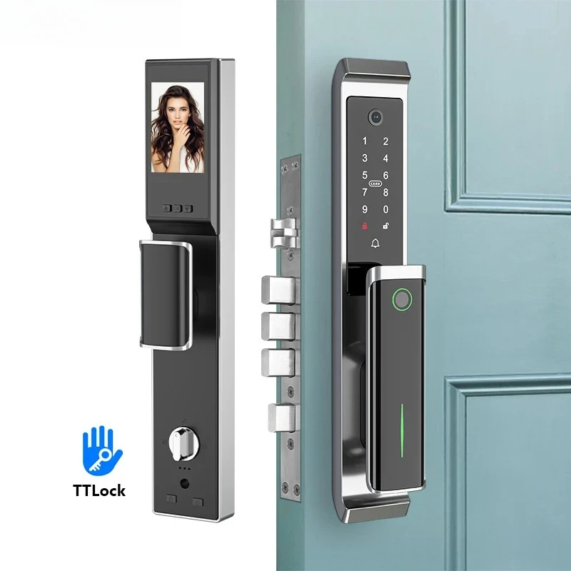 3DCamera TTlock Waterproof Bluetooth Wifi Fingerprint Smart Lock Electronic Intelligent Biometric Code Digital Door Lock
