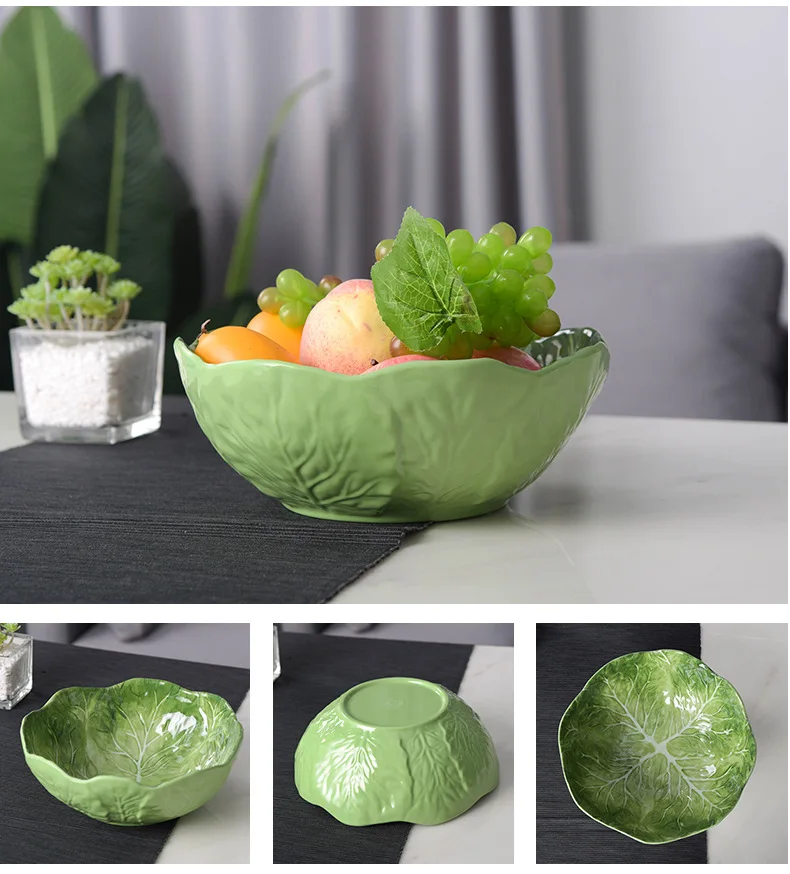 Upscale Household Kitchen, Vegetable Washing, Salad, Large Bowl, Restaurant, Fruit and Snack Creative Decorations