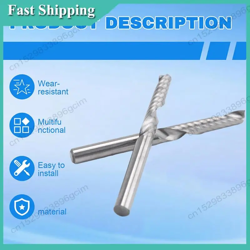 -BABQ 10 Pack CNC Router Bits 1/8 Inch Shank Spiral Upcut Router Bit Single Flute End Mill Set Milling Cutter Tungsten Steel Eng