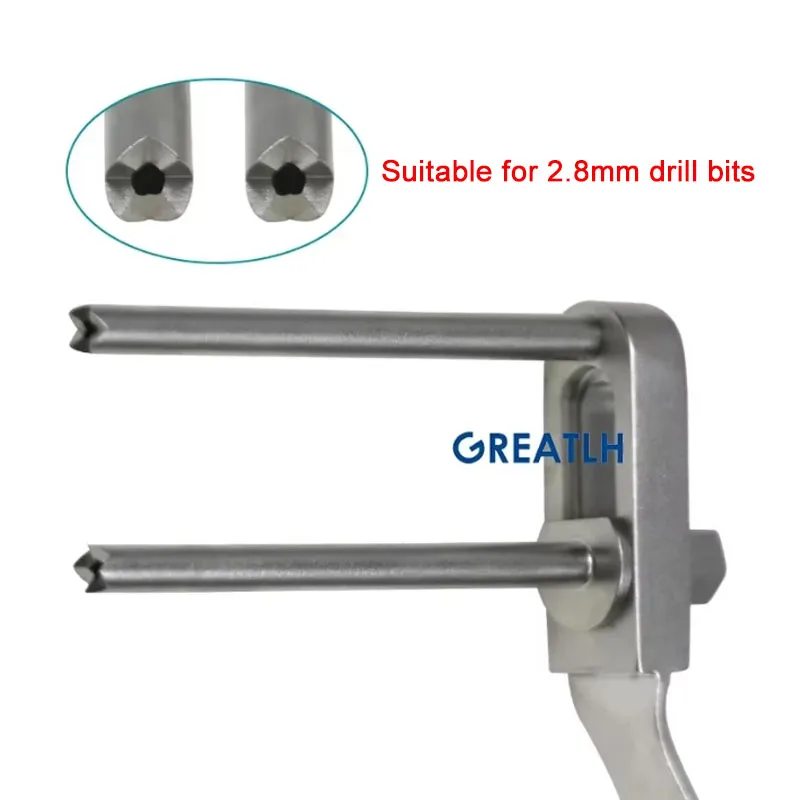 Double Hole Drill Guide Wrench Guide Pin Drill Guider Stainless Steel Orthopedic Pet Instrument pet