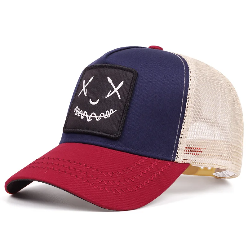 New Embroidered Smiley Face Baseball Cap - All-Season Versatile Sun Hat for Casual Daily Wear