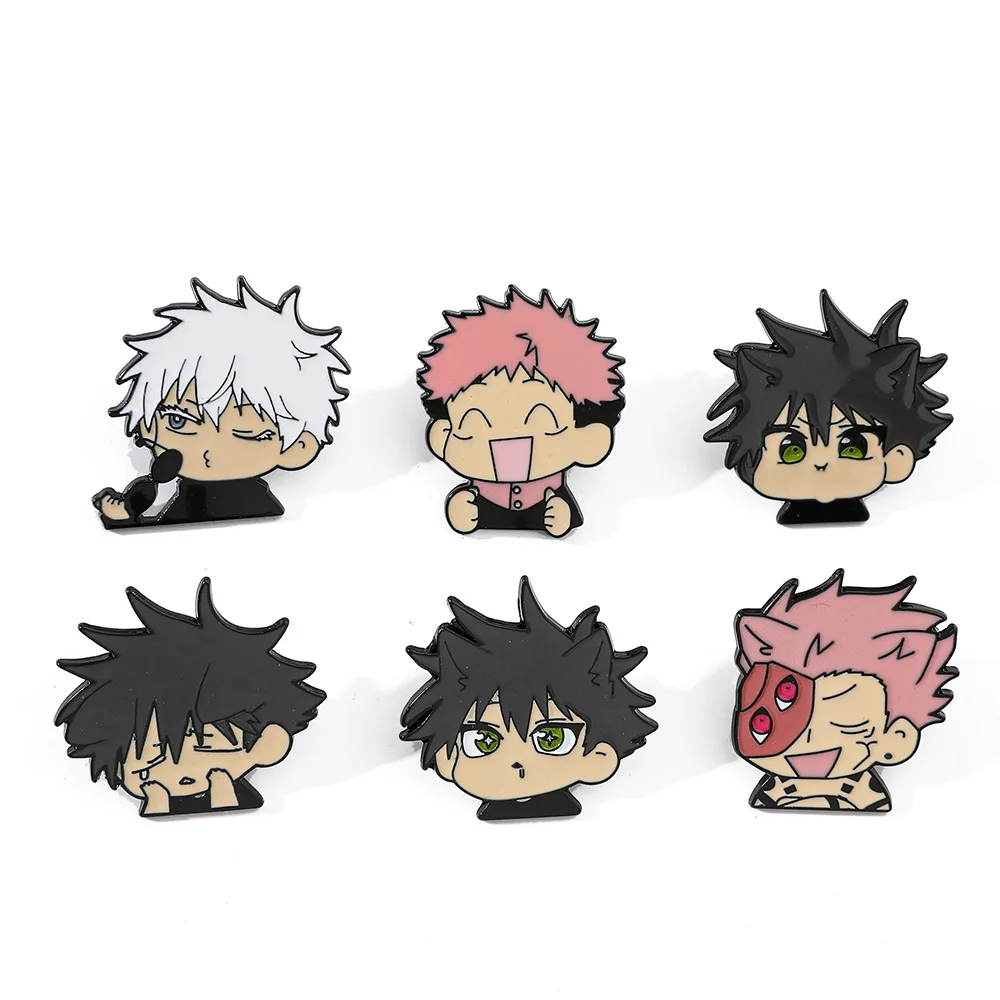 Anime-Accessoire Brosche Cartoon-Charakter-förmiges Legierungs-Abzeichen mit Sonnenbrille Schmuck-Accessoire Geschenke